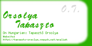 orsolya tapaszto business card