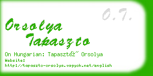 orsolya tapaszto business card